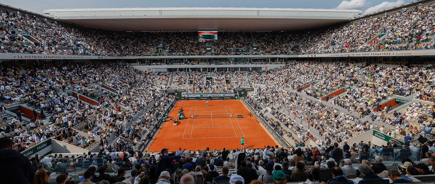 Court Philippe-Chatrier, Center Court Roland Garros, Paris, Frankreich