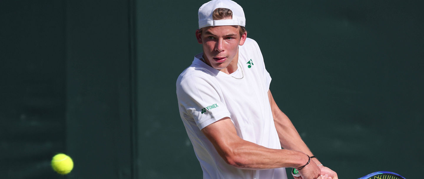 Niels McDonald GER, Jungen Einzel, Boys Singles Tennis - Wimbledon 2025 - Grand Slam ITF / ATP, Tennis Herren / WTA, Tennis Damen - AELTC - London - - Great Britain - 8 July 2025. *** Niels McDonald GER , Boys Singles, Boys Singles Tennis Wimbledon 2025 Grand Slam ITF ATP WTA AELTC London Great Britain 8 July 2025 Copyright: xJuergenxHasenkopfx