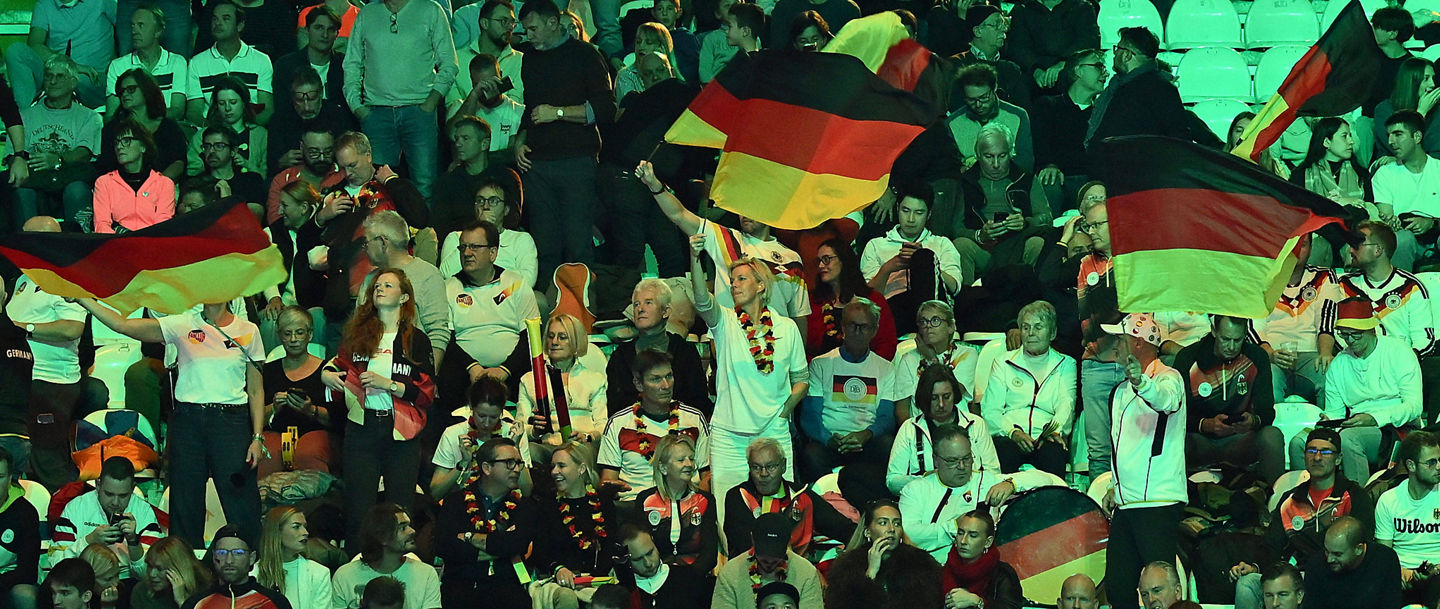 TENNIS - Internazionali di Tennis - Davis Cup - Final Eight Supporters of Germany during the Davis Cup Quarter-Final match between Tomas Martin Etcheverry of Argentina and Jan-Lennard Struff of Germany at Supertennis Arena - Bolognafiere on November 20, 2025 in Bologna, Italy Bologna Italy PUBLICATIONxNOTxINxFRAxUK Copyright: xIPAxSport/ABACAx