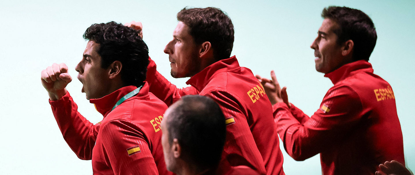 spanish team during Davis Cup - Final Eight, International Tennis match in Bologna
