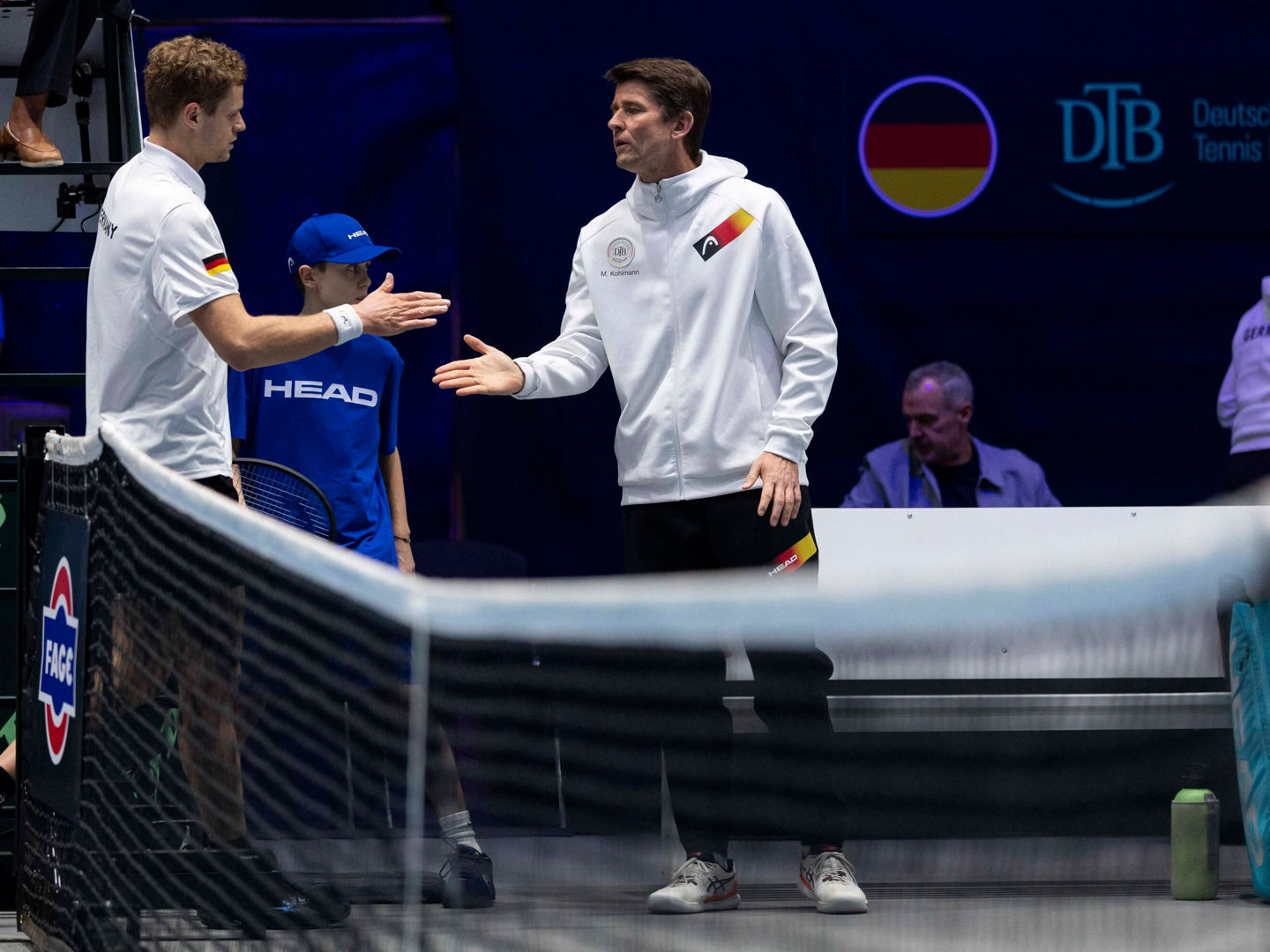 Yannick Hanfmann (li.) mit Davis Cup-Teamchef Michael Kohlmann