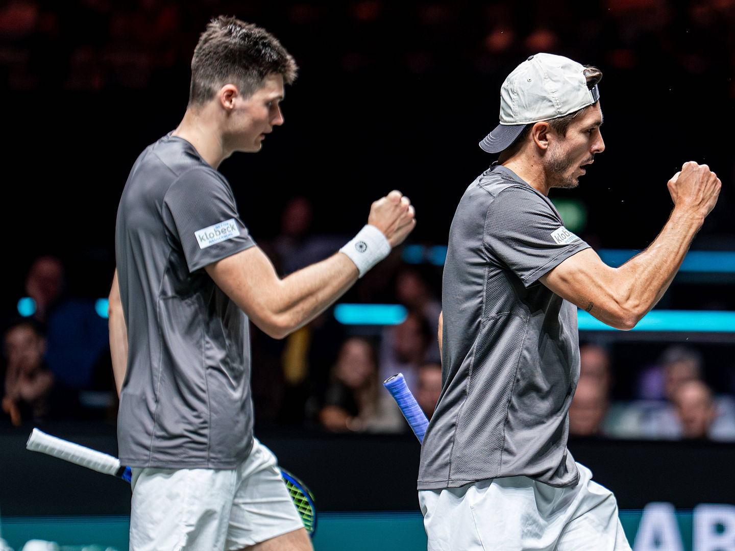 Deutschlands Top-Doppelspieler Mark Wallner (links) und Jakob Schnaitter haben sich längst an die No-Ad-Regel gewöhnt