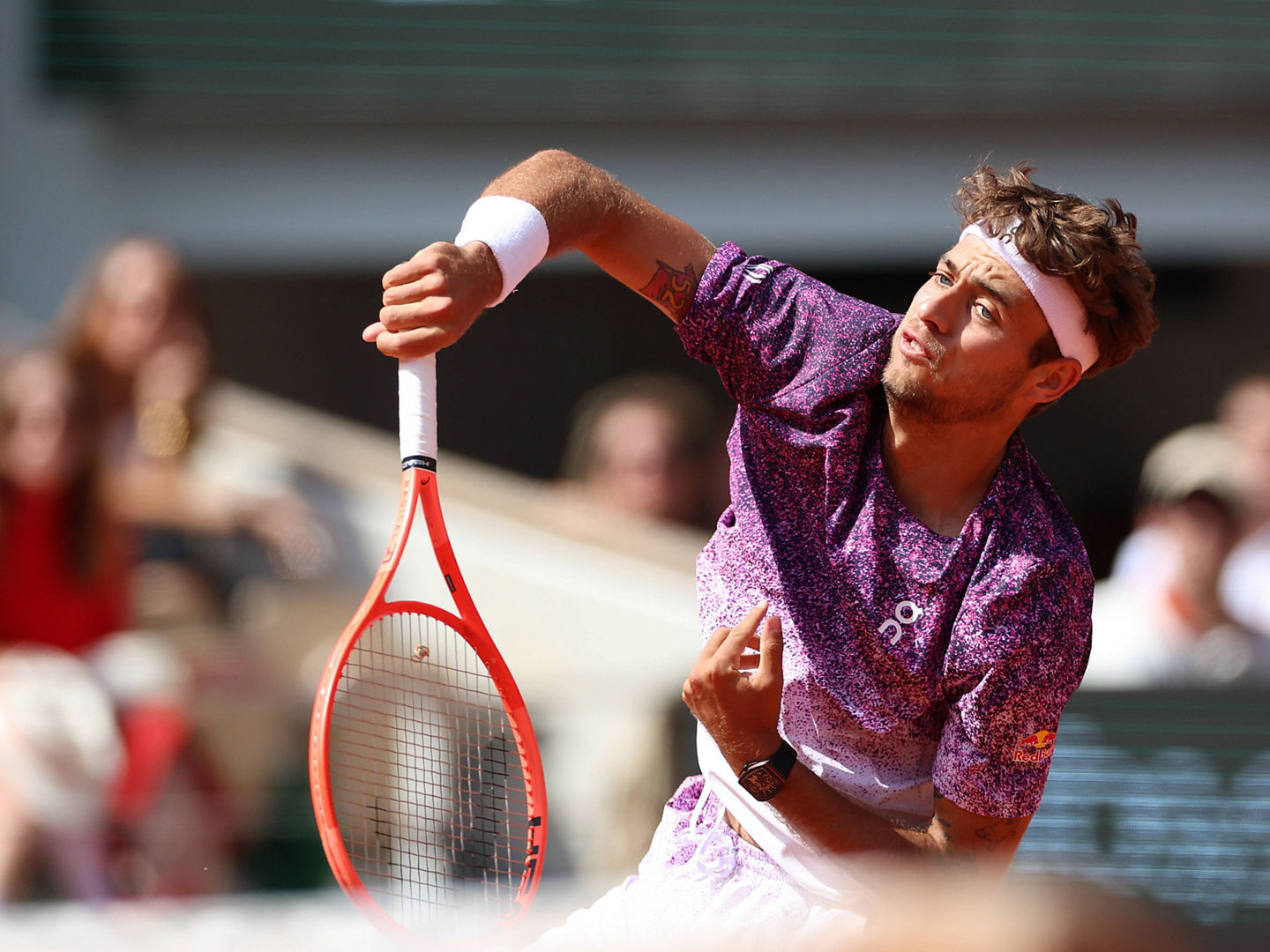 RECORD DATE NOT STATED 7th June 2026 Roland Garros, Paris, France 2026 French Open Tennis, Day 20 Flavio Cobolli ITA slams at the net JonxBromley