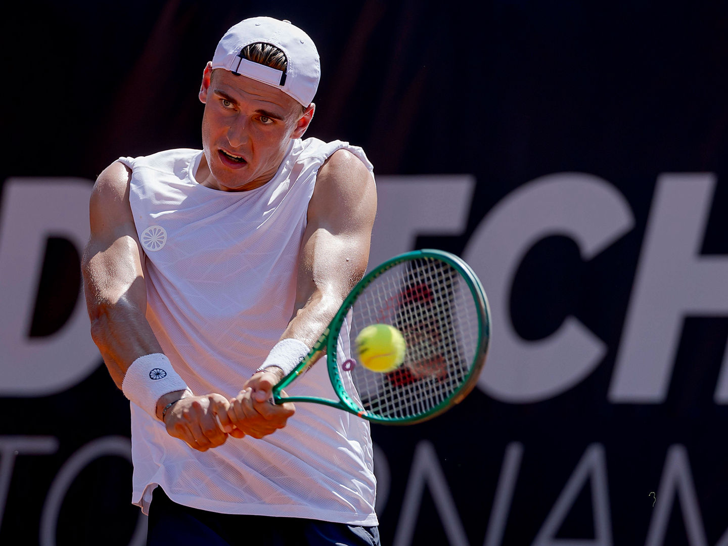 2026-07-14 Dutch Open Tournament - Day Two BUNSCHOTEN, NETHERLANDS - JULY 14: Tom Gentzsch of Germany during Day Two of the Dutch Open Tournament at Eemslag Tennis & Padel on July 14, 2026 in Bunschoten, Netherlands. Photo by Joris Verwijst/BSR Agency Bunschoten Netherlands Content not available for redistribution in The Netherlands directly or indirectly through any third parties. Copyright: xBSRxAgencyx
