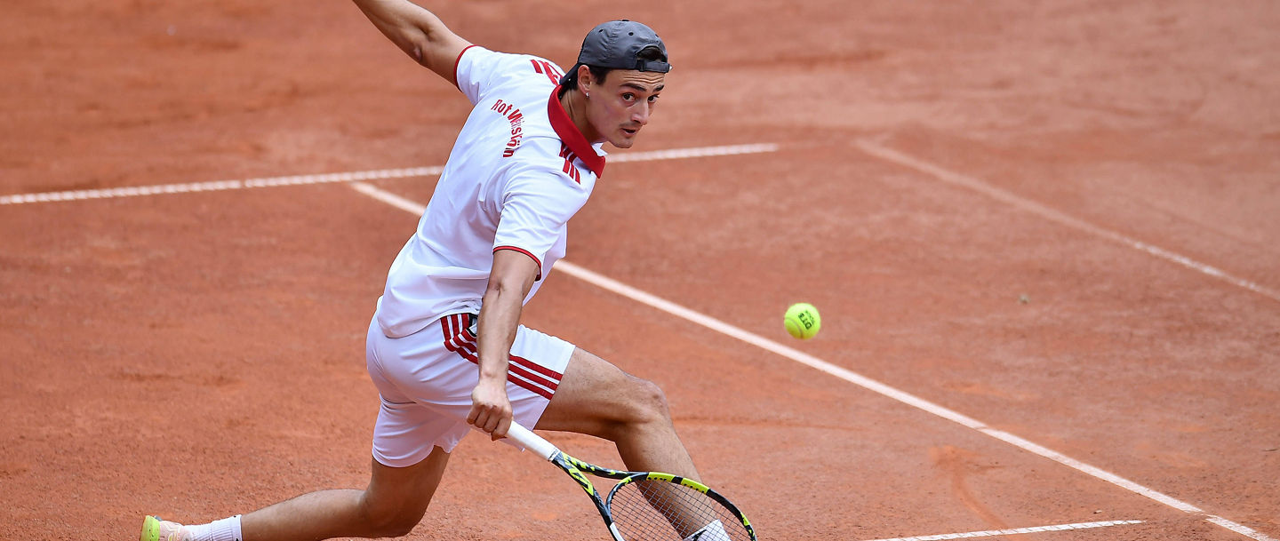 Tennis 1. Herren Bundesliga Saison 2026 TC Bredeney - Kölner THC Stadion Rot-Weiss am 26.07.2026 am Zeißbogen in Essen Fabrizio Andaloro
