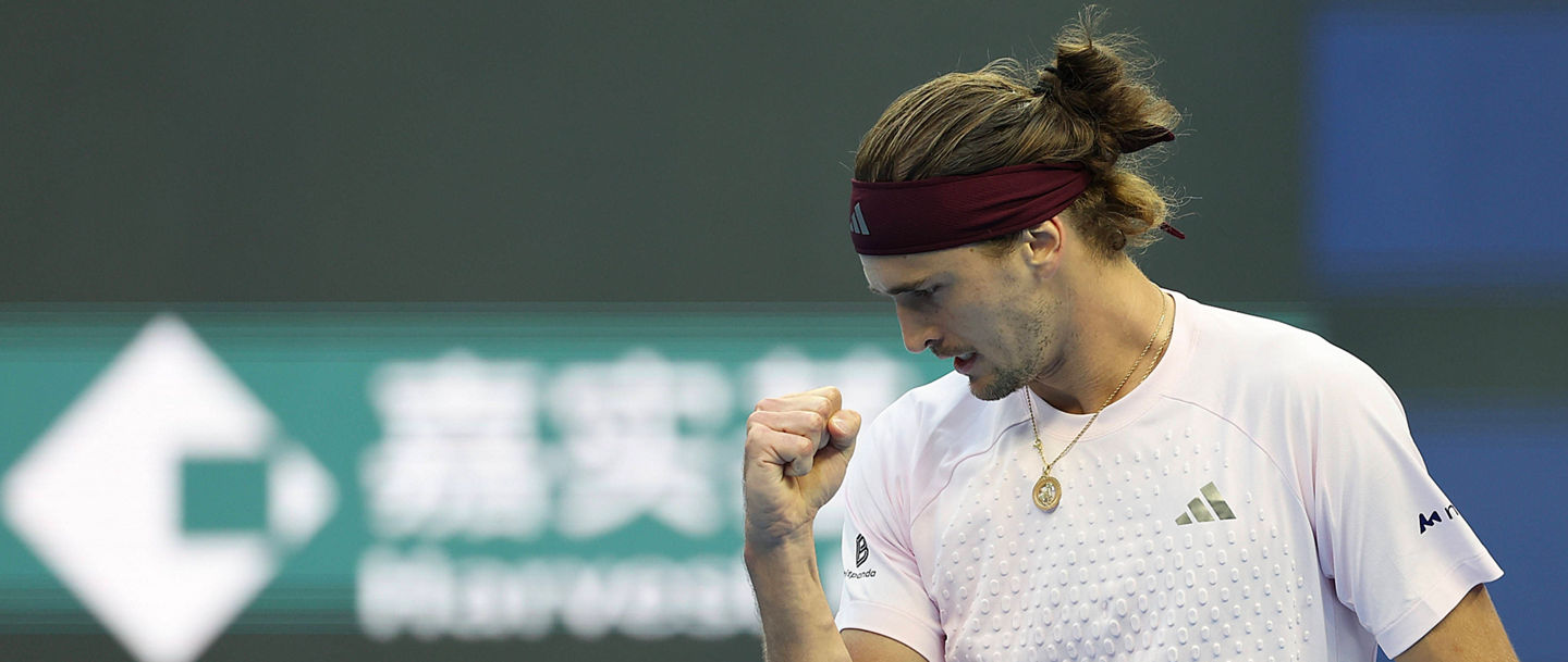 261001 -- BEIJING, Oct. 1, 2026 -- Alexander Zverev celebrates after scoring during the men s singles first round match between Alexander Zverev of Germany and Cameron Norrie of Britain at 2026 China Open tennis tournament in Beijing, China, Oct. 1, 2026.  SPCHINA-BEIJING-TENNIS-CHINA OPEN-MEN S SINGLESCN BaixXuefei PUBLICATIONxNOTxINxCHN