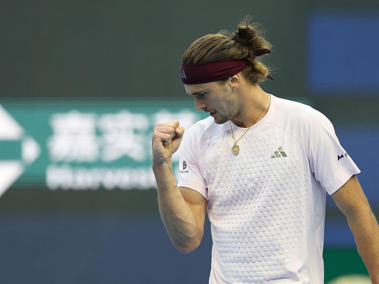261001 -- BEIJING, Oct. 1, 2026 -- Alexander Zverev celebrates after scoring during the men s singles first round match between Alexander Zverev of Germany and Cameron Norrie of Britain at 2026 China Open tennis tournament in Beijing, China, Oct. 1, 2026.  SPCHINA-BEIJING-TENNIS-CHINA OPEN-MEN S SINGLESCN BaixXuefei PUBLICATIONxNOTxINxCHN