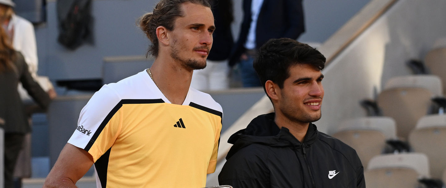 2024 Roland Garros
Mens Single Final
Carlos Alcaraz (ESP) vs.
Alexander Zverev (GER)