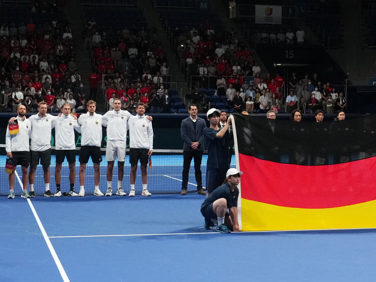 2025 Davis Cup Qualifiers  2nd Round

Japan v Germany

[Japan Team]
Shintaro Mochizuki (JPN), Yoshihito Nishioka (JPN) , Yosuke Watanuki (JPN), Rei Sakamoto (JPN, Takeru Yuzuki (JPN),
Captain: Go Soeda (JPN)

[German Team]
Yannick Hanfmann (GER), Jan-Lennard Struff (GER) , Kevin Krawietz (GER), Justin Engel (GER) , Tim Puetz (GER) 
Captain: Michael Kohlman GER)

Yannick Hanfmann (GER), Jan-Lennard Struff (GER) , Kevin Krawietz (GER), Justin Engel (GER) , Tim Puetz (GER) 
Captain: Michael Kohlman GER)

