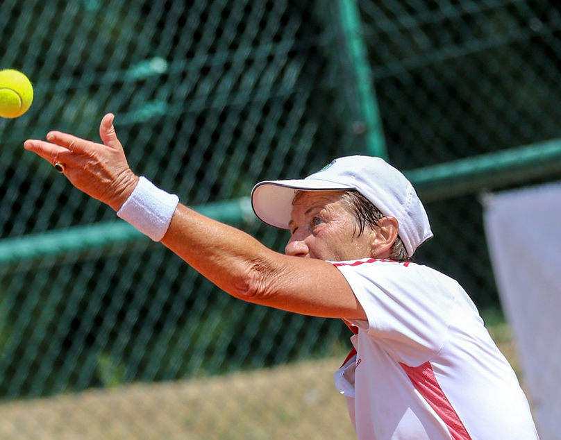 W65: von Gerlach, Marion (TC RW Neu-Isenburg), Deutsche Tennis-Meisterschaften der Senorinnen und Senoren 2018 (DSM 2018), Bad Neuenahr, 31.07.2018, Foto: Claudio GÃ¤rtner